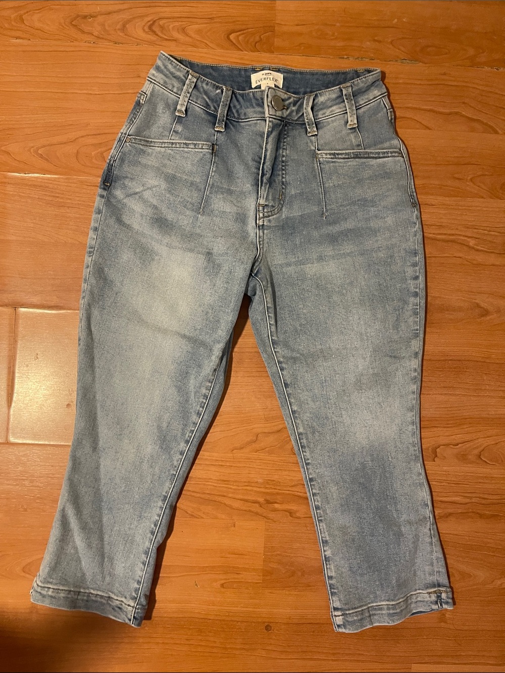 Curvy high rise capri cropped jeans